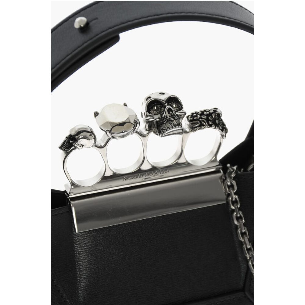 Alexander McQueen JEWEL KNUCKLES deri hobo çanta